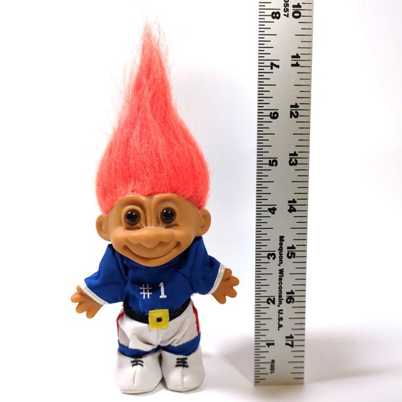 Russ Troll Orange Hair and Football Uniform / Clothes #1 with Shoes 5" Figure - Picture 3 of 3